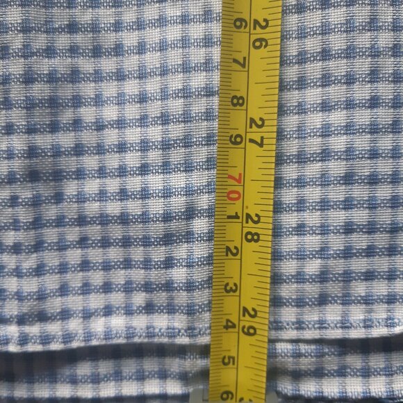 J.P. Tilford SZ 16 Men's Button Up Woven Shirt Blue White - Picture 11 of 12